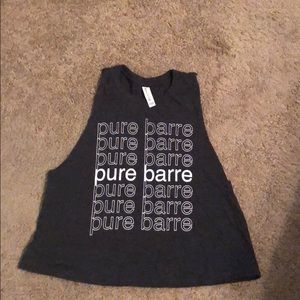 Pure Barre grey crop top